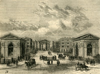 ユーストンスクエア駅の入口、c1876。 作： Unbekannt