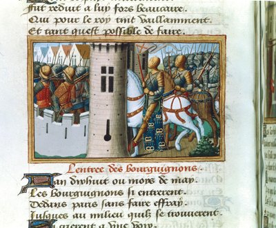 1418年5月14日、c1484のパリへのブルゴーニュ人の入国 作： Unbekannt