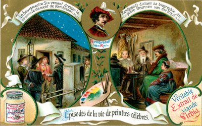 有名な画家の生活のエピソード：レンブラント、c1900 作： Unbekannt