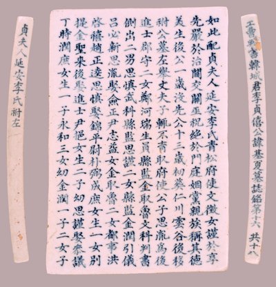イ・ギハの碑文銘板、1718年。 作： Unbekannt