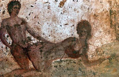 エロ壁画、ポンペイ、イタリア 作： Unbekannt