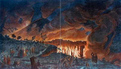 ベスビオ火山の噴火、1776 作： Unbekannt