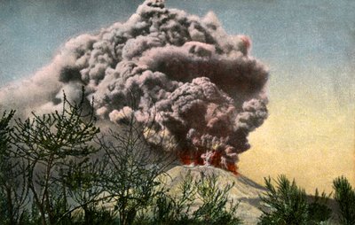 イタリア、ベスビオ火山の噴火、1906年4月 作： Unbekannt