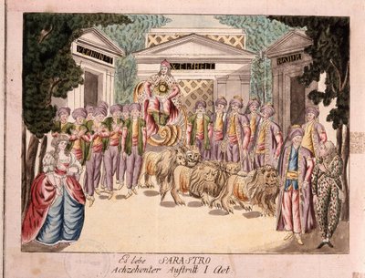 Es lebe Sarastro。モーツァルトのマジックフルートの初演、1790年代 作： Unbekannt