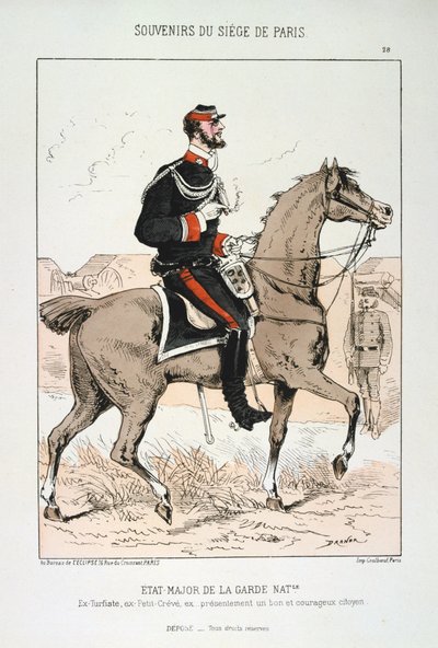 1870年から1871年までの在日米軍の総参謀、パリ包囲戦、プロイセン戦争。 作： Unbekannt