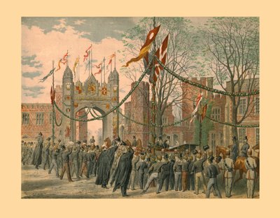 イートンスクールとボーイズアーチ、1863年。 作： Unbekannt