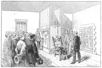 1890年8月6日、米国の電気椅子で最初に死亡したケムラーの死刑 作： Unbekannt