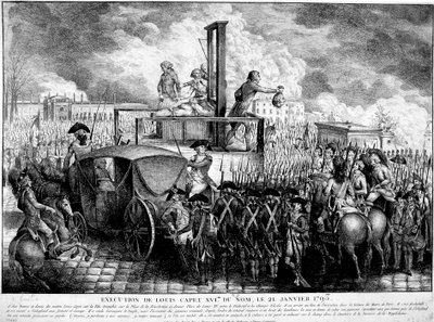 ルイ16世の処刑、1793年 作： Unbekannt
