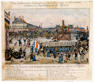 ロベスピエールとその共犯者の処刑、1794 作： Unbekannt