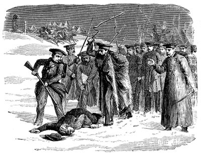 追放されたロシアの囚人、1874年 作： Unbekannt