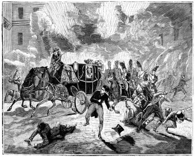 1800年12月24日、パリ、フランス、ルーデラロイの爆発1882-1884 作： Unbekannt