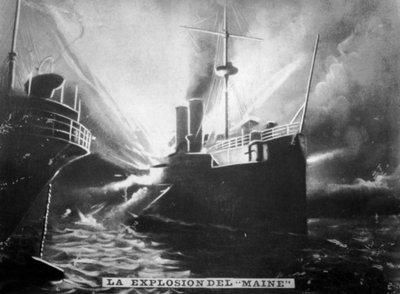メイン州SSの爆発、1898年、c1910 作： Unbekannt