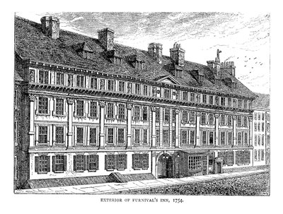 ファーニバルズインの外観。 1754年 作： Unbekannt