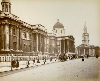ナショナルギャラリーの外観、ロンドン、1887 作： Unbekannt
