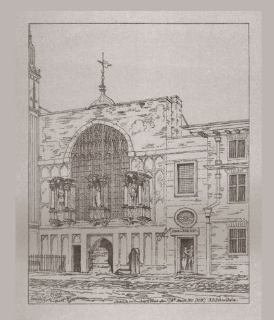 ギルドホール礼拝堂の外観、1815、1886 作： Unbekannt