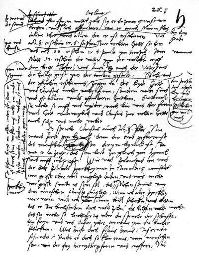 マーティンルーサーズ手書きの複製、1903 作： Unbekannt