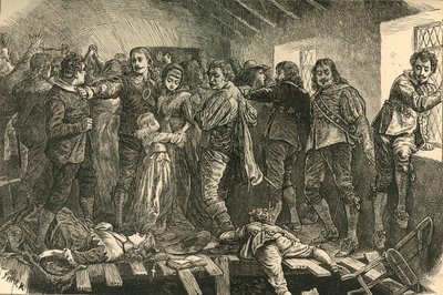 ブラックフライアーズの礼拝堂に落ちた、1623年、1897年。 作： Unbekannt