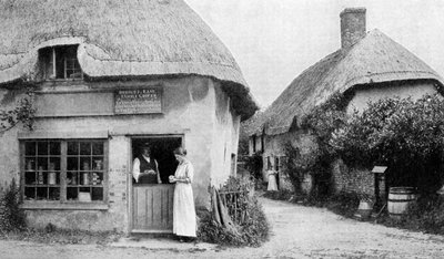 家族の食料品店、ブラッドフォードペベレルの角、ウェセックス、c1922 作： Unbekannt
