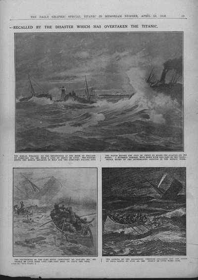 1912年4月20日、有名な過去の残骸：海でのいくつかの歴史的災害。 作： Unbekannt