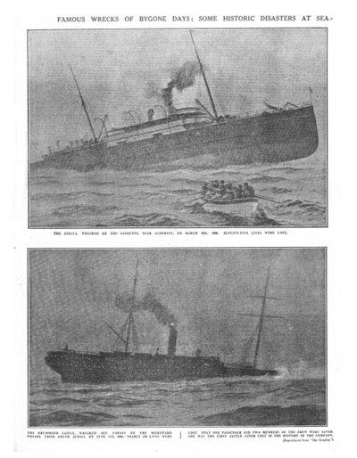 1912年4月20日、有名な過去の残骸：海でのいくつかの歴史的災害。 作： Unbekannt