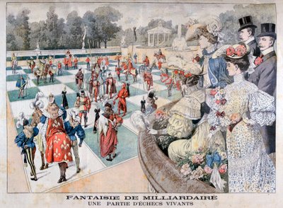 億万長者のファンタジー：人間のチェスゲーム、1904 作： Unbekannt