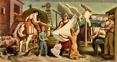 ファーム ライフの壁画研究、カリフォルニア州。 1933～1943年。 作： Unbekannt