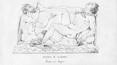 Fauno E Satiro Fauna and Satyr、c1850 作： Unbekannt