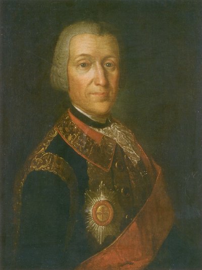 ヒョードル・ゴリツィン (1700-1759)、少将。 作： Unbekannt