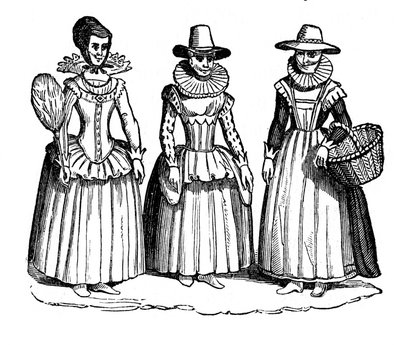 女性の衣装、17世紀、1910 作： Unbekannt