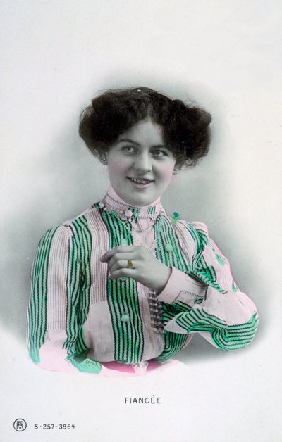 婚約者、ヴィンテージのフランスのポストカード、c1900 作： Unbekannt