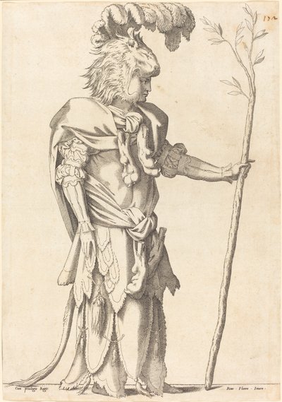 ヘラクレスに扮した人物、c。 1539年。 作： Unbekannt