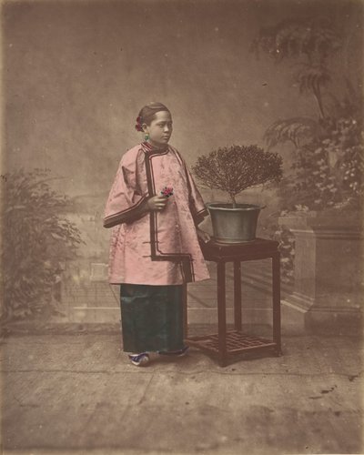 1870年代の上海出身の少女。 作： Unbekannt