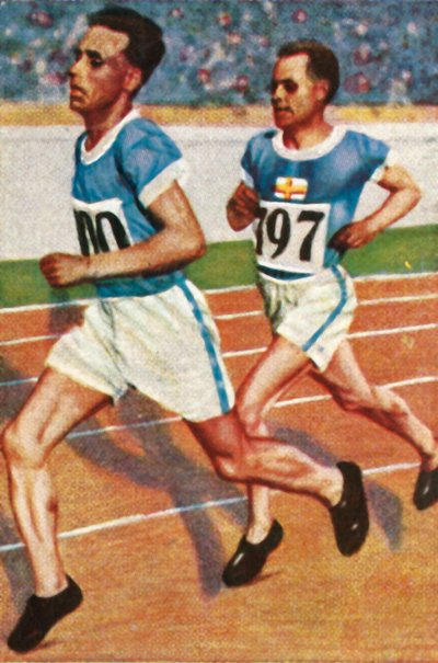 フィンランドのランナー、ヴィルリトールとパーボヌルミ、1928年。 作： Unbekannt