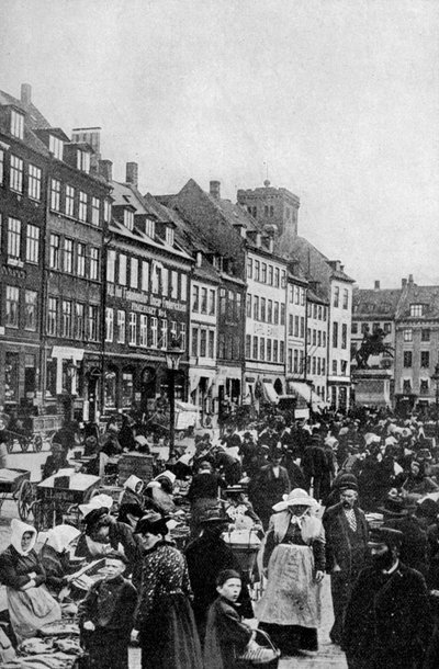 魚市場、コペンハーゲン、c1922 作： Unbekannt