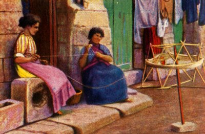 ネット、マルタ、c1928のフィッシャーウーマン巻き糸。 作： Unbekannt
