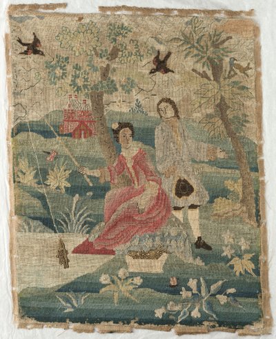 フィッシングレディ、1700年代。 作： Unbekannt