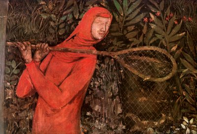 釣り、フレスコ画の断片、14世紀1909 作： Unbekannt