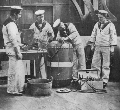 電気接点鉱山の設置、1914 作： Unbekannt