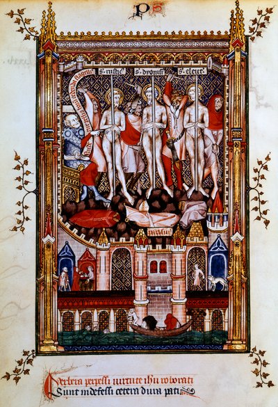 St Denis、St Rustic、St Eleutheriusの鞭毛、1317年 作： Unbekannt