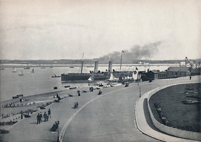 フリートウッド-プロムナード：マン島汽船の出発、1895 作： Unbekannt