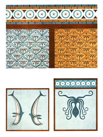 1928年、ギリシャのティリンスの宮殿の床画。 作： Unbekannt