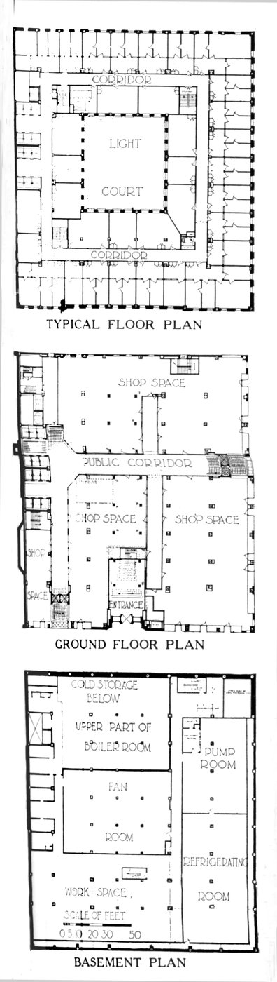 フロアプラン、SW Straus＆Co Building、イリノイ州シカゴ、1924 作： Unbekannt
