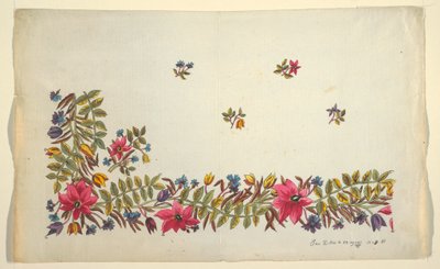 プリントテキスタイルの花柄デザイン 作： Unbekannt