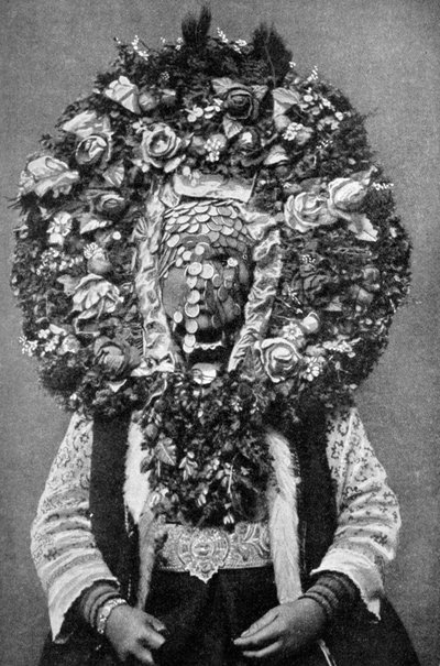 ブルガリアの花嫁の花マスク、1922年 作： Unbekannt