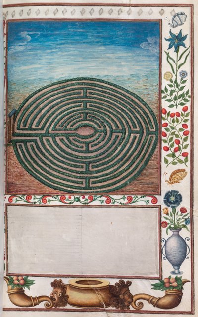 フロリレギウム：15ページの直腸迷路庭園、1608年。 作： Unbekannt
