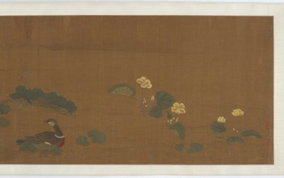 花、アヒル、ウズラ、17 世紀。 作： Unbekannt