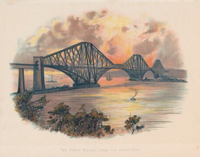 南東、スコットランド、c1895からのフォース鉄道橋 作： Unbekannt