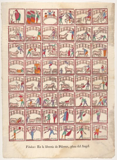 闘牛の演技の48のビネットとリングのシーン1800-1850。 作： Unbekannt