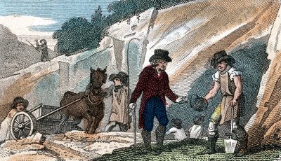 チェリーヒントンチョークピット、ケンブリッジシャー、1822年に化石狩猟 作： Unbekannt