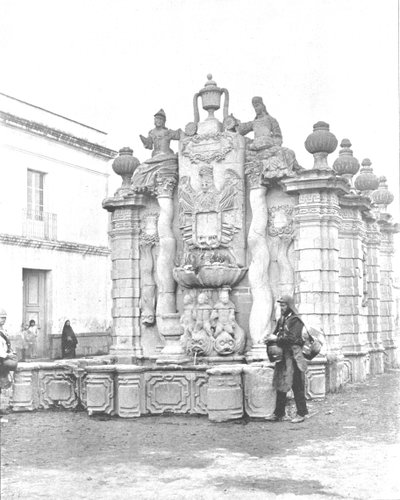 流れ落ちる水、メキシコシティ、メキシコ、c1900。 作： Unbekannt